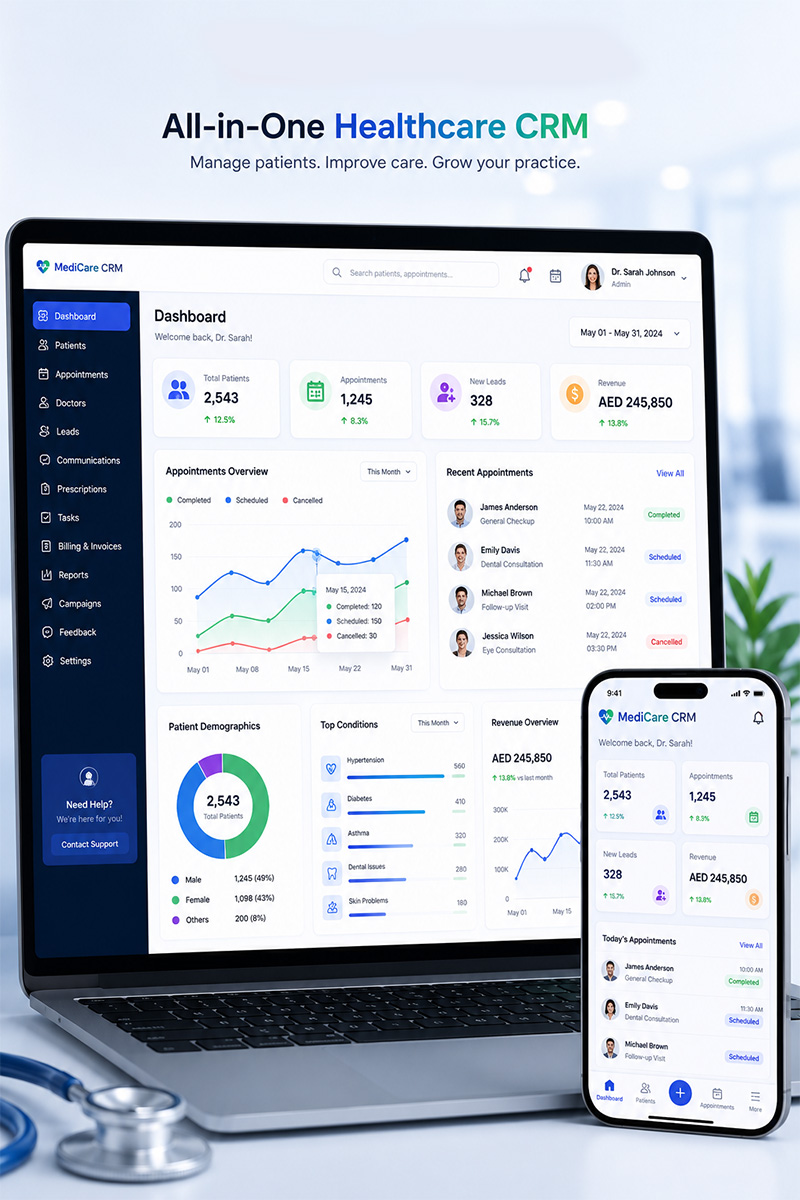 Healthcare & Clinics CRM
